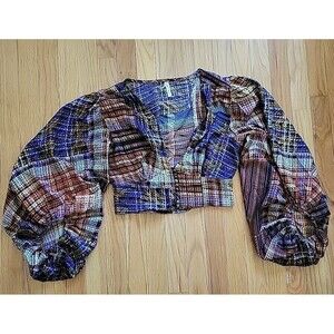 Live 4 Truth Women’s Balloon Sleeve Shirt  Large Peasant Y2K Boho Romantic